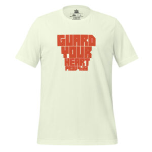 Guard Your Heart Tee - Proverbs 4:23 - Citron/Orange