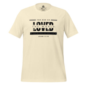 For God So Loved the World Tee - John 3:16 - Cream