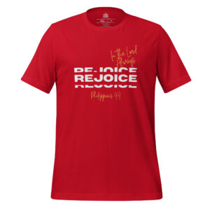 Rejoice in the Lord Tee - Philippians 4:4 - Red